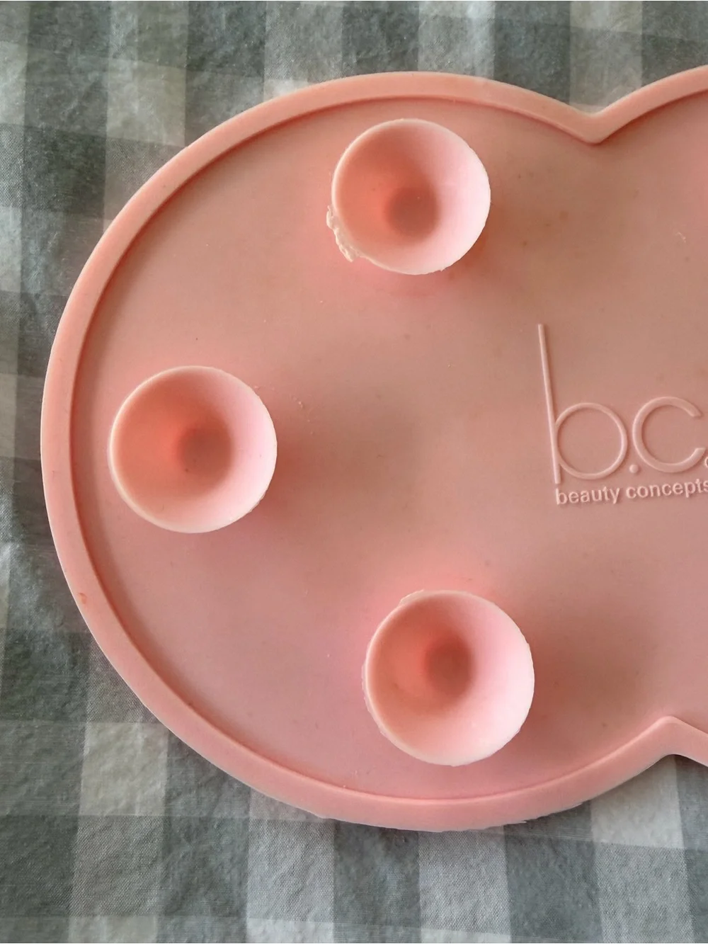 Pink Silicone Brush Scrub Mat - 'SCRUB' Embossed